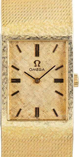 Vintage Yellow Gold Champagne Dial Omega Cocktail