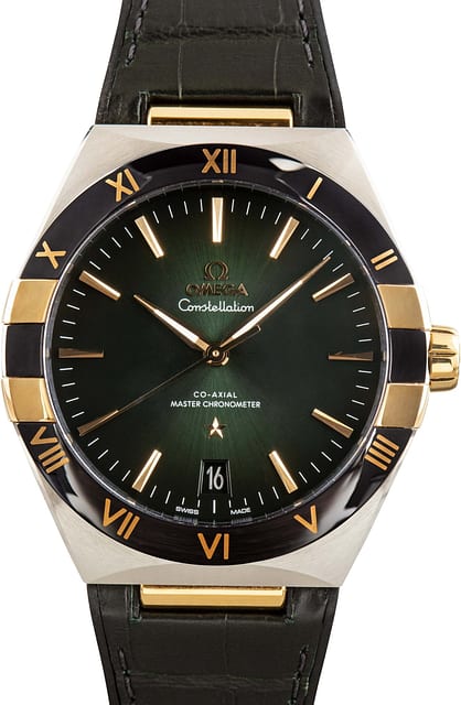 Omega Constellation Steel & Yellow Gold Green Dial