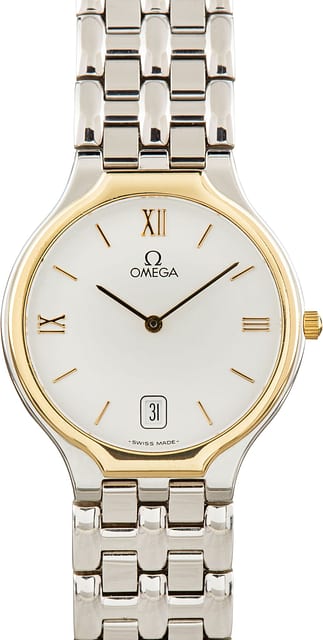 OMEGA Two Tone De Ville Symbol White Dial