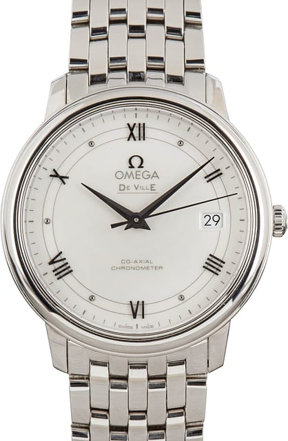 OMEGA Stainless Steel De Ville Prestige Silver Dial