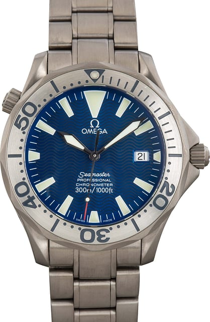 Titanium Omega Seamaster Blue Dial