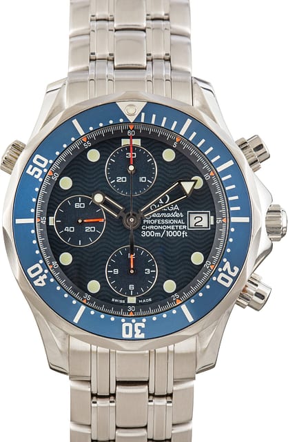 Pre-Owned Omega Seamaster Blue Chronograph Dial