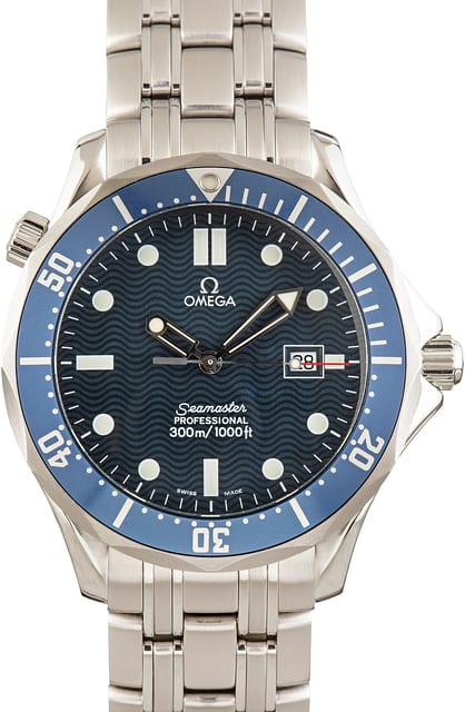 Used Omega Seamaster James Bond Blue Wave Dial