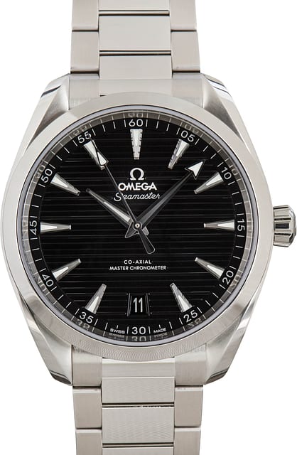 Preowned Omega Seamaster Aqua Terra 150M Black Dial