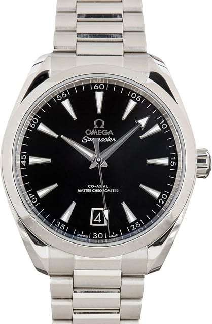 Omega Seamaster Black Dial Aqua Terra 150M Stainless Steel