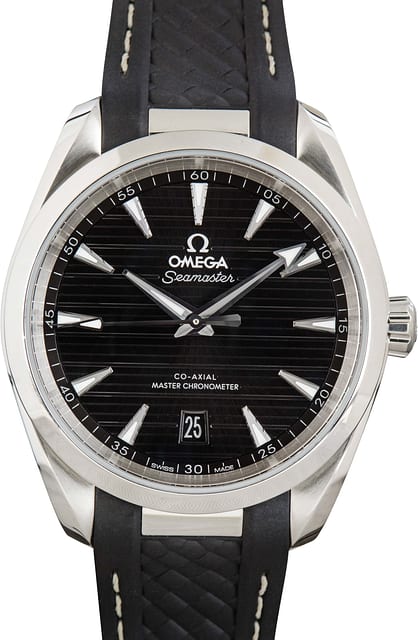 Used Omega Seamaster Aqua Terra 150M Black Horizontal Teak Dial