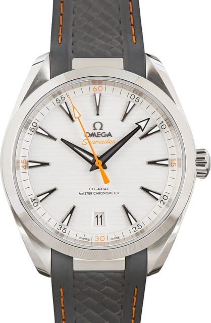 Pre-owned Omega Seamaster Aqua Terra 150M Steel on Rubber Strap