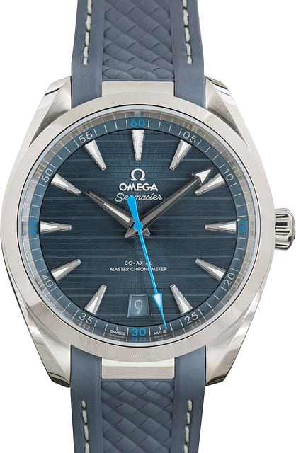 Omega Seamaster Steel Aqua Terra 150M Teak Blue Dial