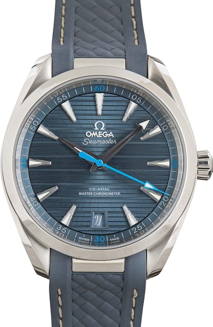 Used Omega Seamaster Steel Aqua Terra 150M Teak Blue Dial