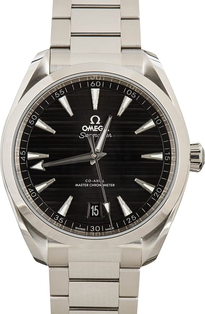 Pre-Owned Omega Seamaster Aqua Terra Black Teak Dial