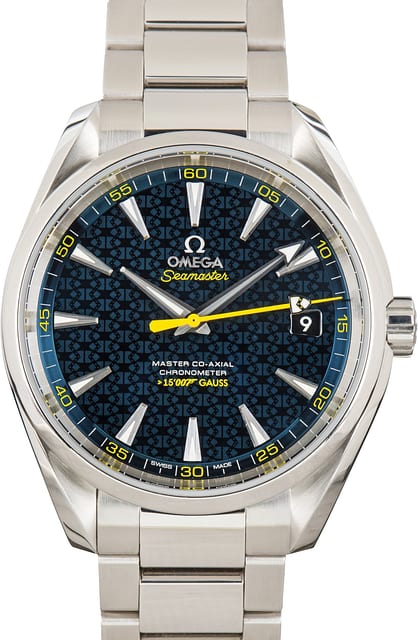 Pre-Owned Blue Dial Omega Seamaster Aqua Terra Spectre James Bond