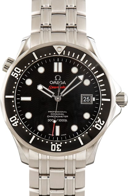 Used Omega Seamaster Steel Planet Ocean 600M Black Wave Dial
