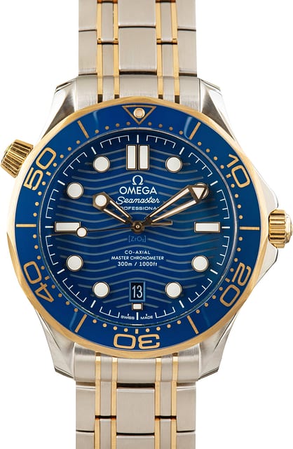 Pre-Owned Yellow Gold & Steel Omega Seamaster Diver 300M