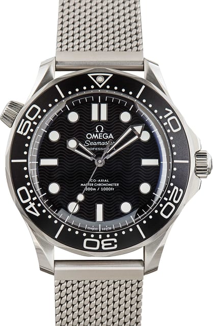 Used Omega Seamaster Diver 300M Black Wave Dial