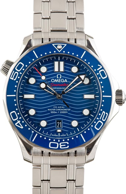 Used Stainless Steel Omega Seamaster Diver 300M Blue Dial