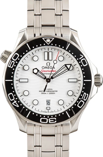 Omega White Dial Seamaster Diver 300M