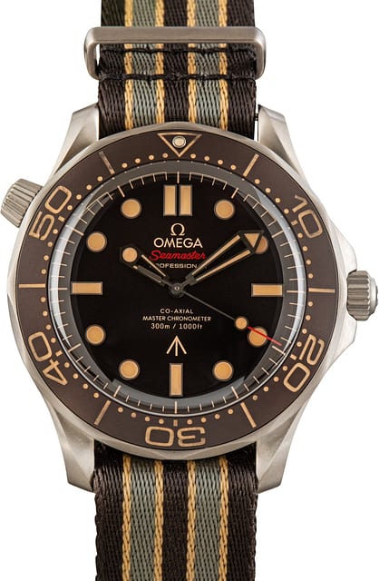 Pre-Owned Tropical Dial Omega Seamaster Diver 300M Titanium 007 Edition
