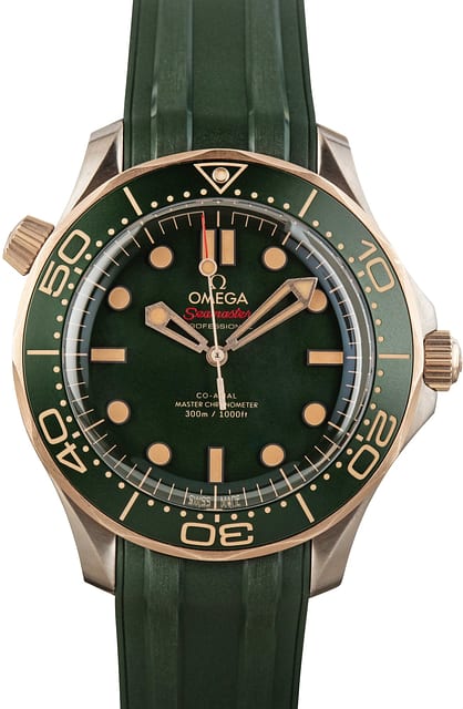 Omega Seamaster Diver 300M Titanium & Bronze Gold Green Dial