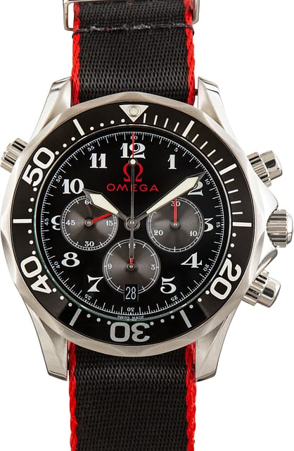 Pre-Owned Omega Seamaster Diver 300M Olympic Collection Black Dial