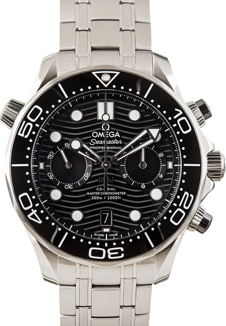 Pre-Owned Omega Seamaster Stainless Steel Black Dial