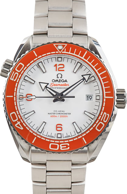 Pre-Owned Orange Bezel Omega Seamaster Planet Ocean 600M