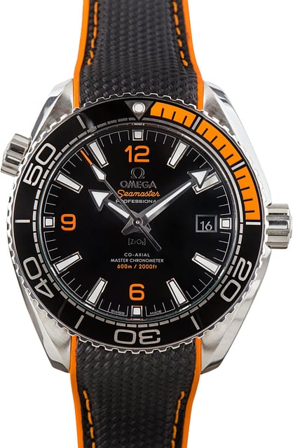 Pre-Owned Omega Seamaster Planet Ocean 600M Co-Axial Black & Orange