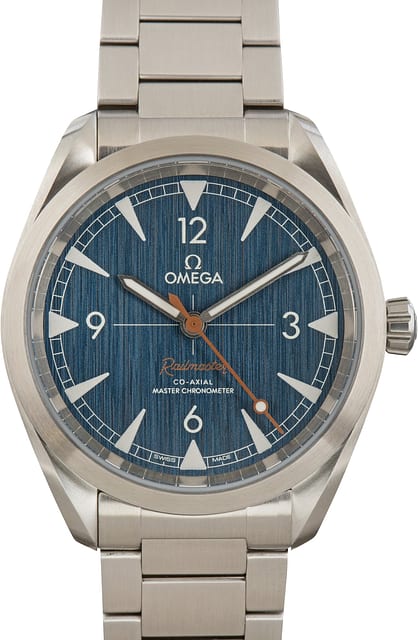 Used Omega Seamaster Railmaster Blue Jeans Dial