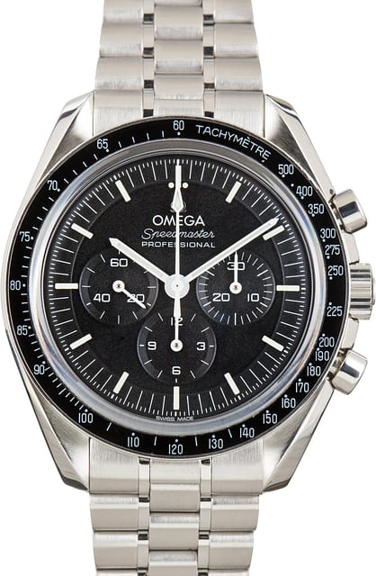 Used Omega Speedmaster Moonwatch Professional Black Chronograph Dial