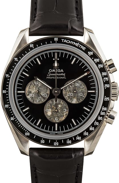 Omega Speedmaster Calibre 321 Platinum on Leather Strap