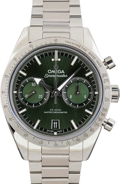 Pre-owned Omega Speedmaster '57 Green Dial Stainless Steel