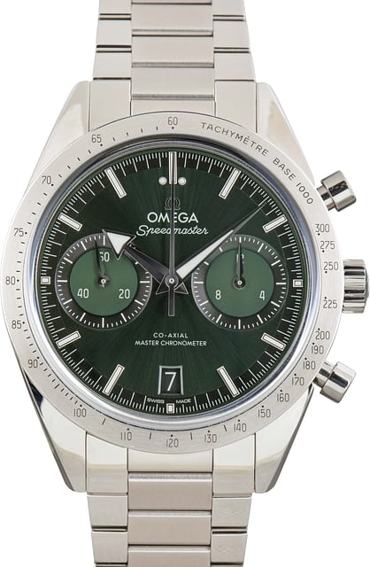 Pre-owned Steel Omega Speedmaster '57 Green Dial