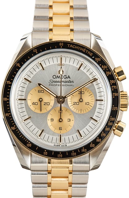 Used Omega Speedmaster Moonwatch Professional Steel & Moonshine Gold
