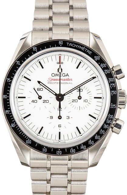 Used Stainless Steel Omega Speedmaster 42MM White Dial