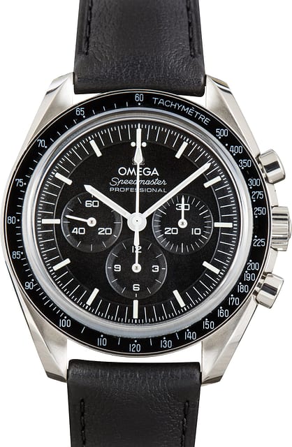 Used Black Dial Omega Speedmaster Moonwatch Professional Stainless Steel