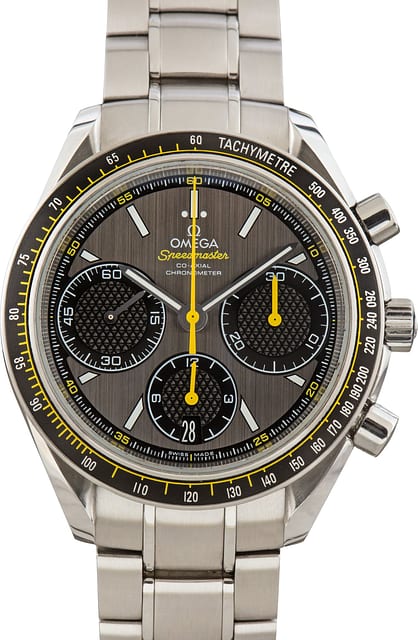 Pre-Owned Grey Chronograph Dial Omega Speedmaster Racing