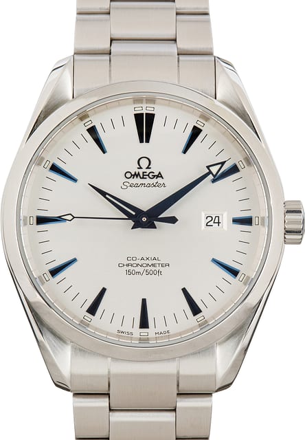 Pre-Owned Omega Aqua Terra White Dial