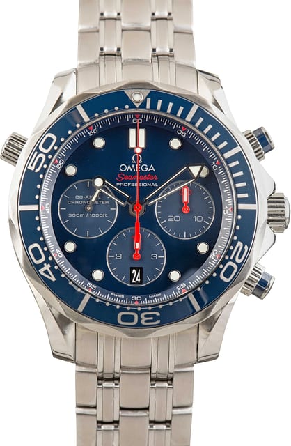 Used Omega Steel Seamaster Diver 300M Blue Dial
