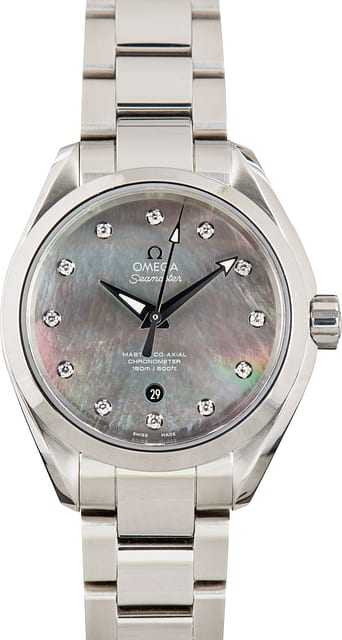 Used Omega Seamaster Aqua Terra Tahiti Mother of Pearl Diamond Dial