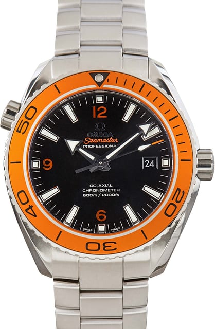Omega Seamaster Stainless Steel Planet Ocean 600M Orange Bezel