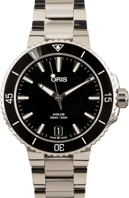 Oris Aquis Date Black Dial Steel