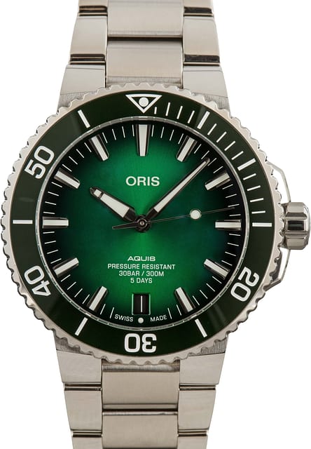 Oris Aquis Date Green Index Dial