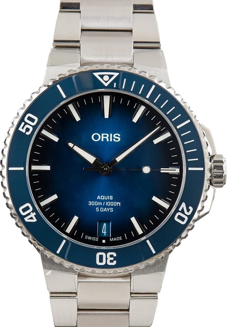 Oris Aquis Date Calibre 400 Stainless Steel Blue Dial