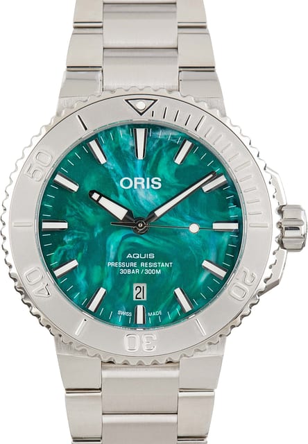 Oris x Bracenet Aquis Green Dial