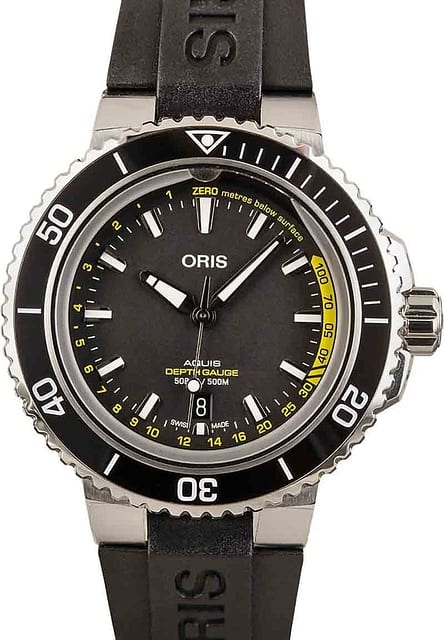 Oris Aquis Depth Gauge Stainless Steel & Rubber Strap