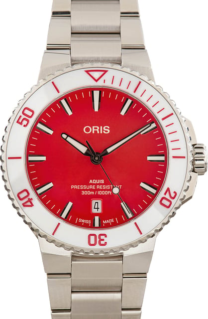 Oris Aquis Date Taste of Summer Red Dial