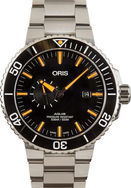 Oris Aquis Small Second, Date Black Dial