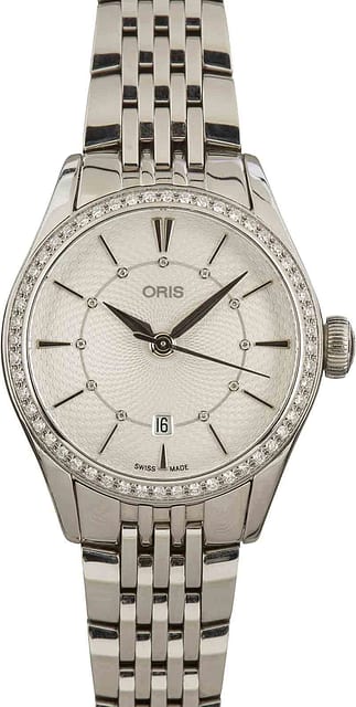 Ladies Oris Artelier Date Diamonds Stainless Steel