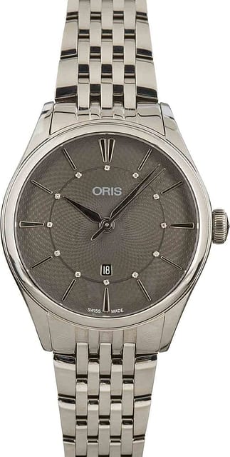 Oris Artelier Date Diamonds Grey Dial