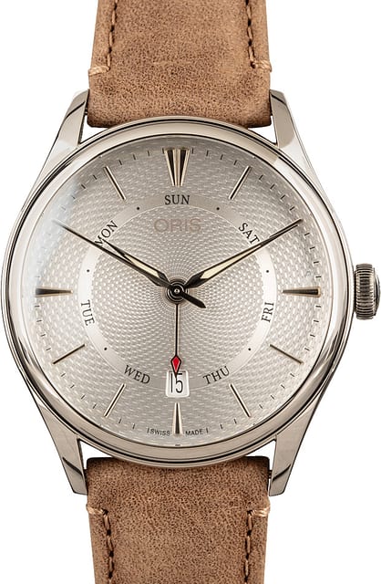 Oris Artelier Pointer Day Date Leather Band