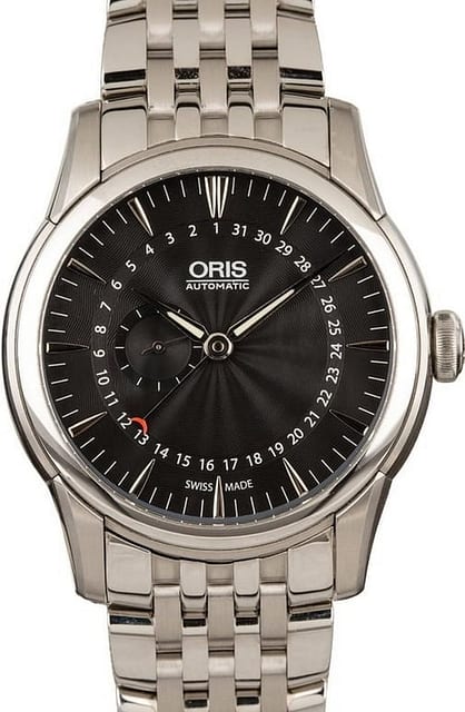 Oris Artelier Pointer Date Small Second Black Dial